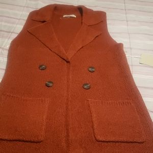 Orange sweater vest new